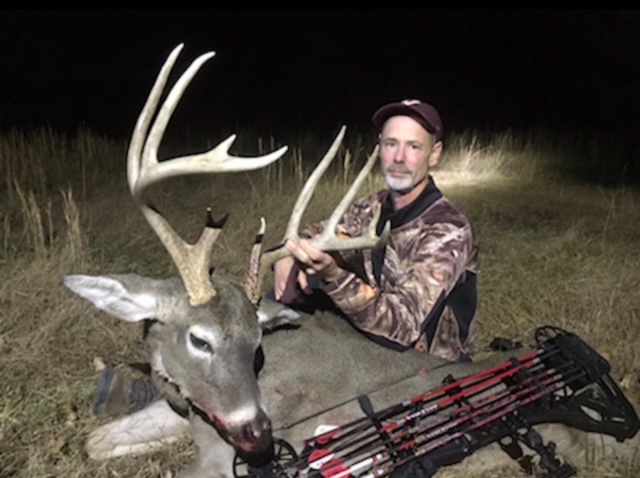 10-point deer harvested during an archery hunt at Hunt Hickory Creek in Kansas